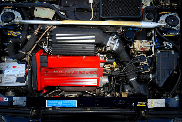 Lancia Delta HF engine bay from an HF integrale EVO2 with 16V catalitic converter Engine