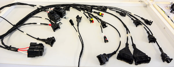Lancia Delta HF Integrale ECU wiring loom for ignition inejection with high quality genuine AMP and Deutsch connectors for all customers who wants to upgrade the detoriated OEM wiring loom with a Motorsport style loom.