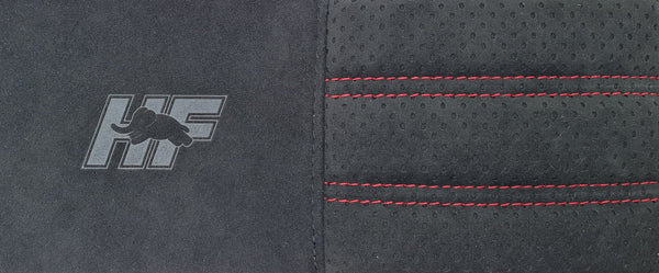 Lancia Delta Alcantara Cover Martini 5 Petrol Black Red Stitching