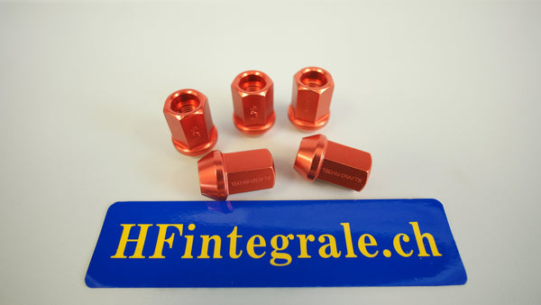 Lancia Delta HF Aluminium red Wheel Bolts