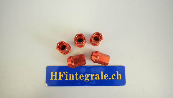 Lancia Delta HF Aluminium red Wheel Bolts