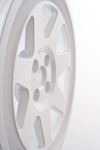 Tecnomagnesio style Rallye Racing cast wheels applications for Lancia Delta HF integrale and BMW M3 E30 white